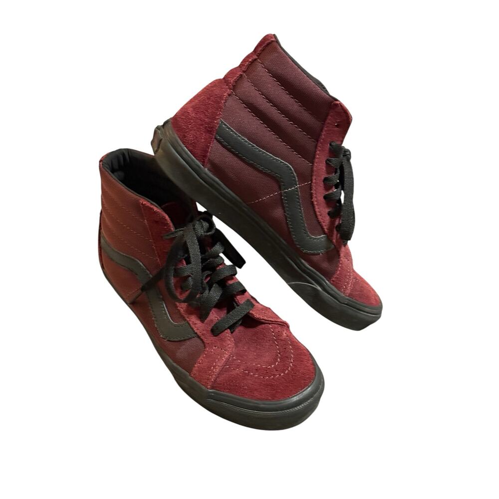 VANS Sk8 Reissue High‎ Metallic Twill Port Royale Size EU 37 Burgundy Suede